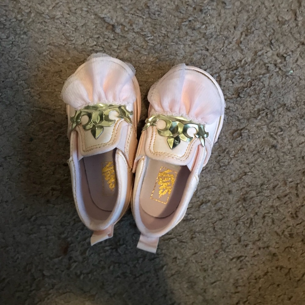 VANS PRINCESS CROWN PINK TODDLER SLIP-ONS 5